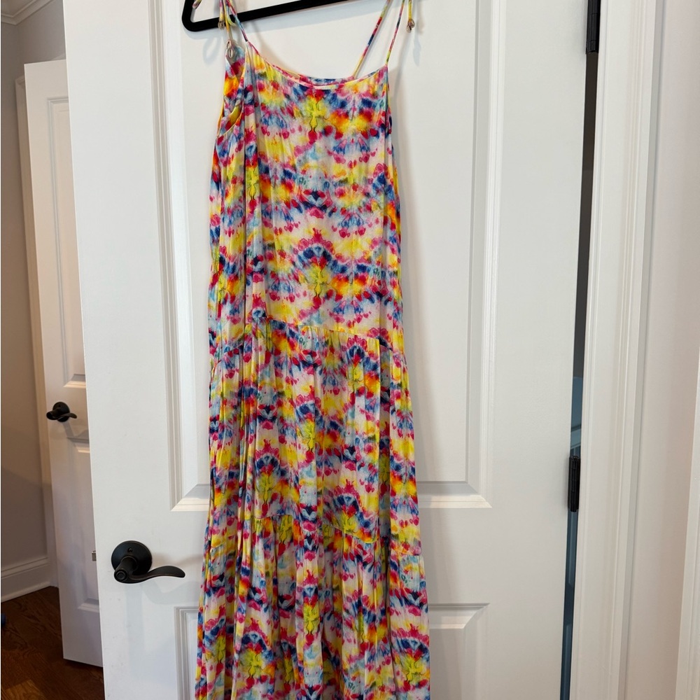 Playa Lucila Tie-Dye Maxi Dress with seashell detail